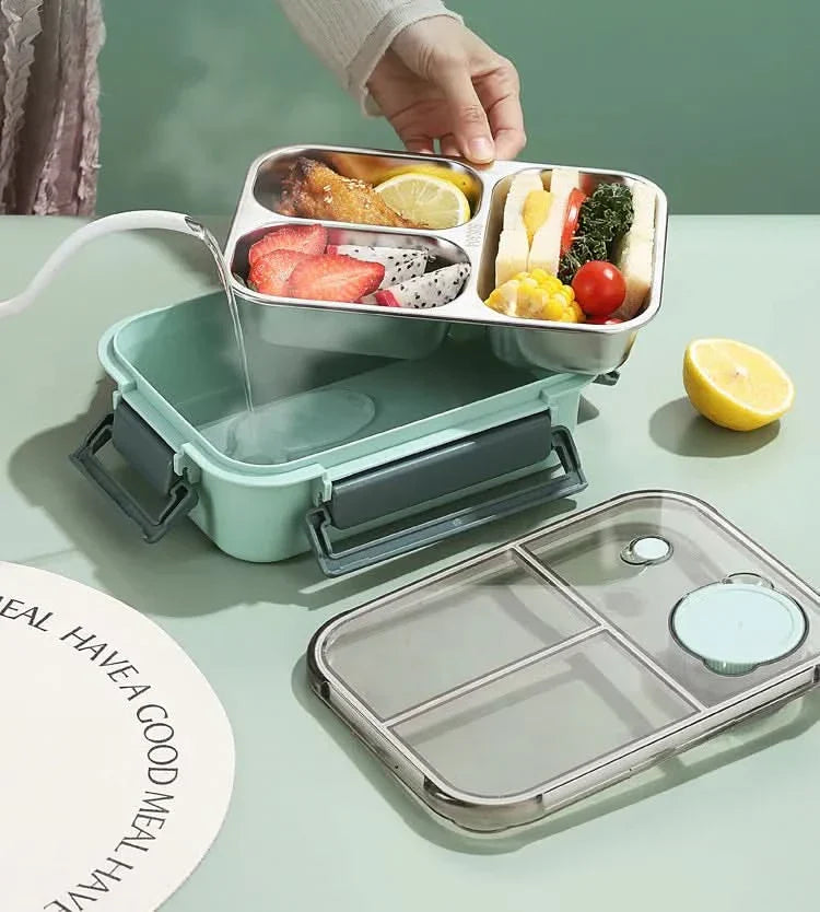 Insulated Food Container with Utensils - 850ml Portable Box