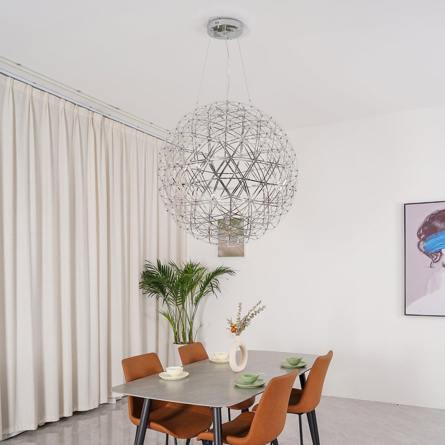 Shiny Crystal Pendant Drop Light Fixture