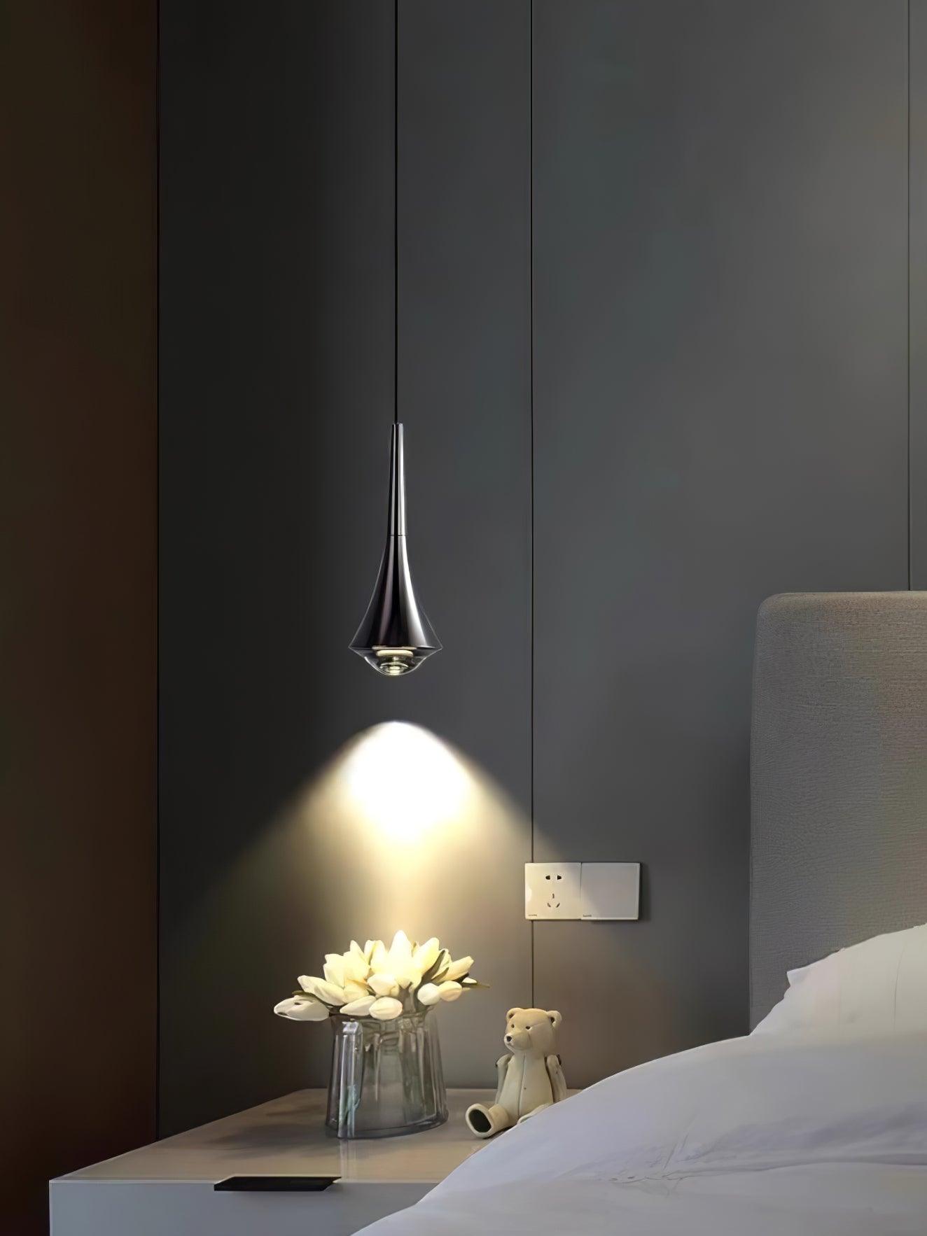 Sleek Waterfall Glass Pendant Light