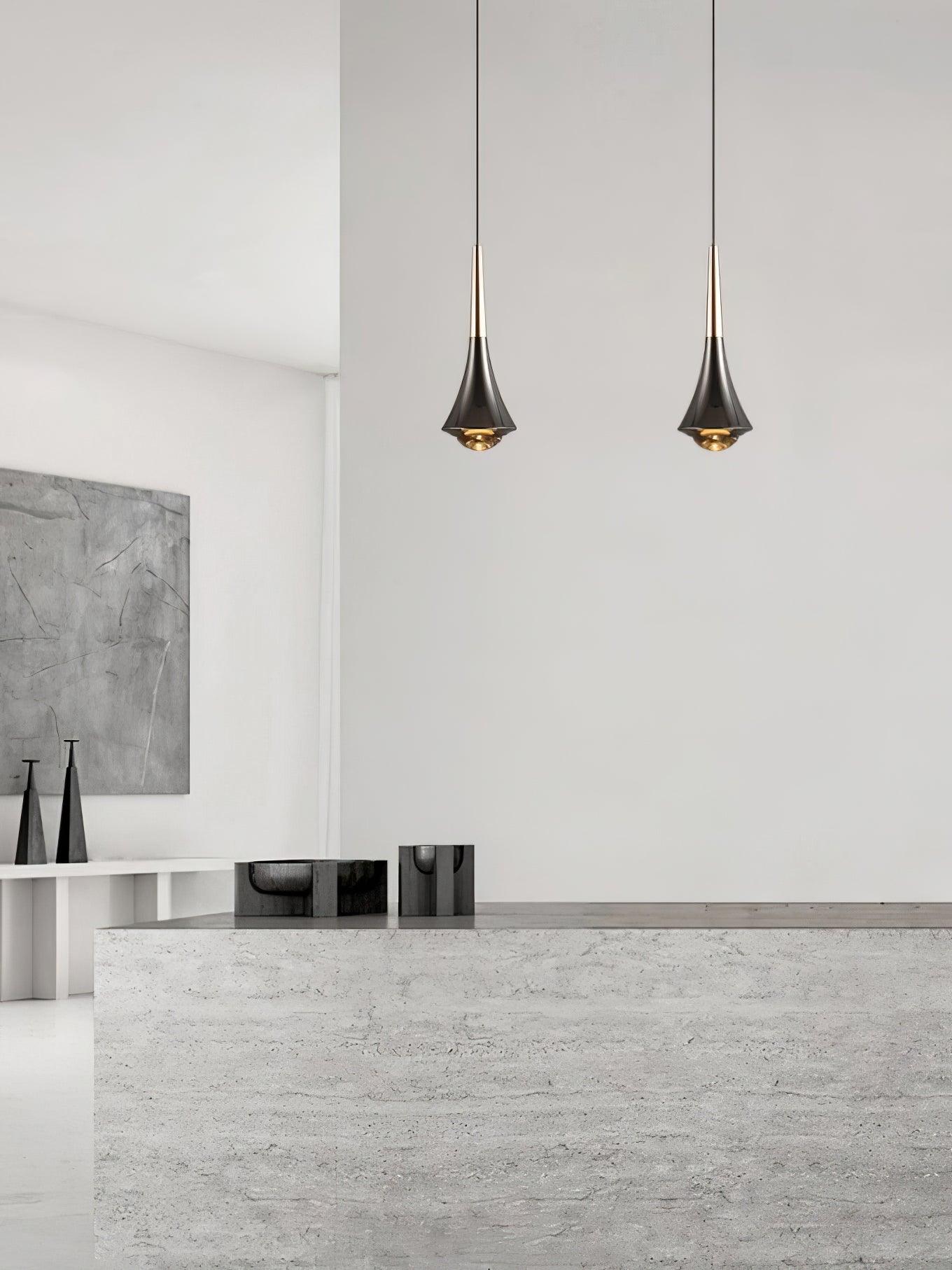 Sleek Waterfall Glass Pendant Light