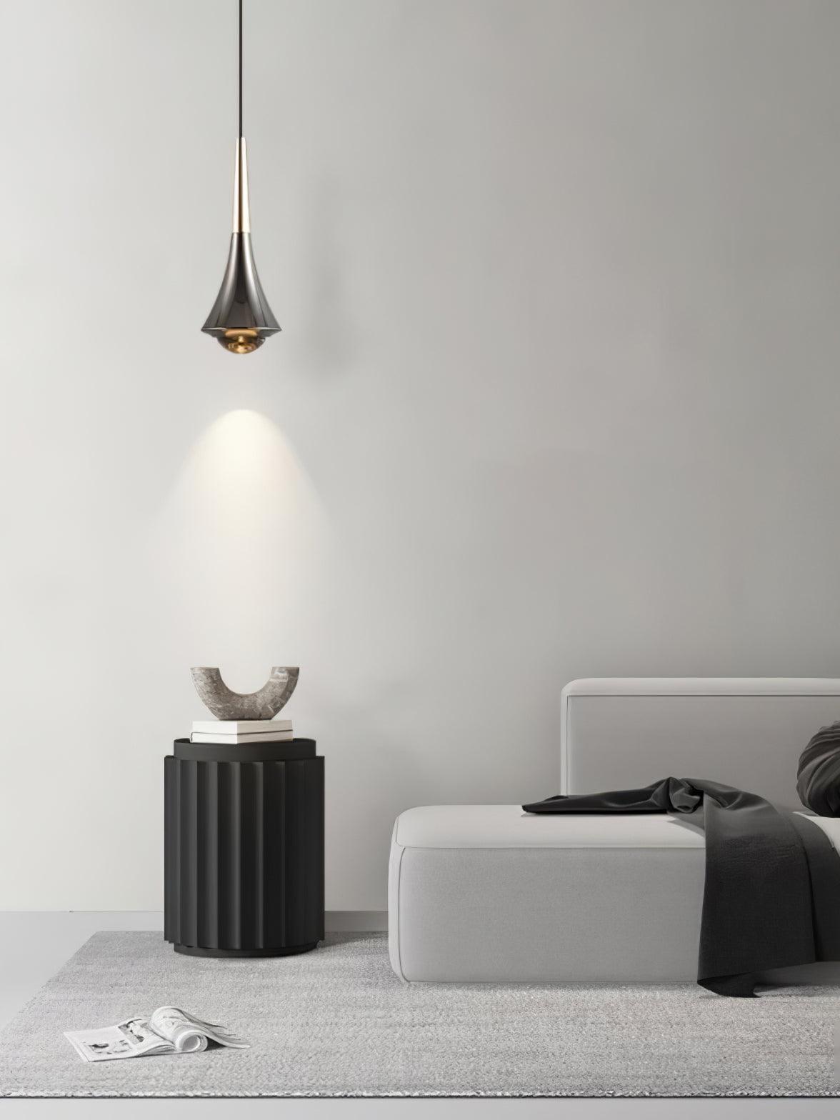 Sleek Waterfall Glass Pendant Light