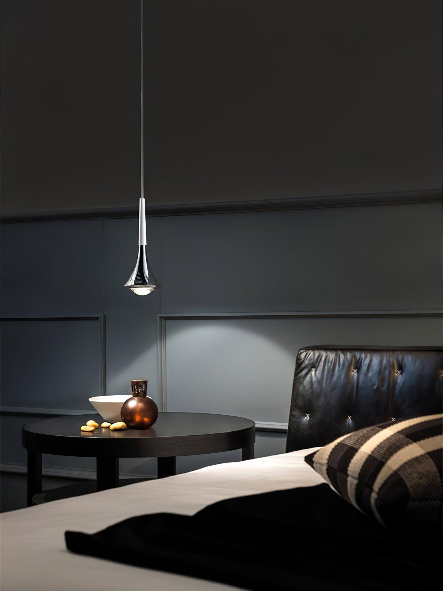 Sleek Waterfall Glass Pendant Light