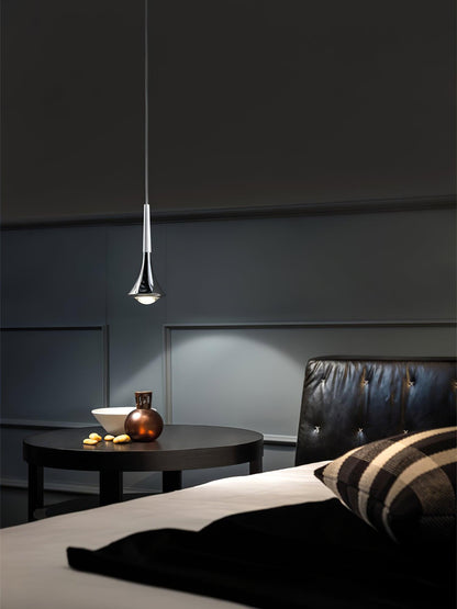 Sleek Waterfall Glass Pendant Light