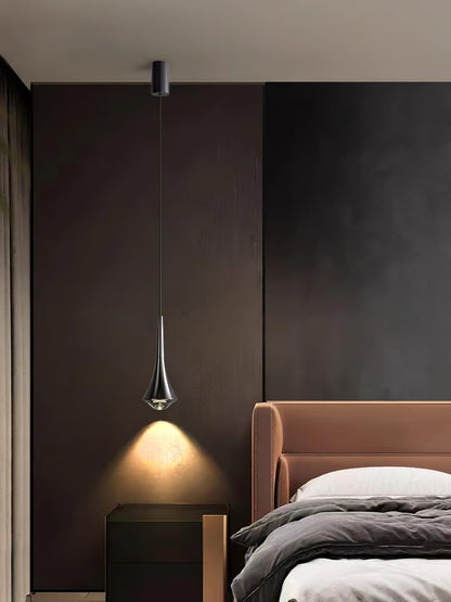 Sleek Waterfall Glass Pendant Light