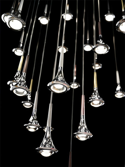 Sleek Waterfall Glass Pendant Light