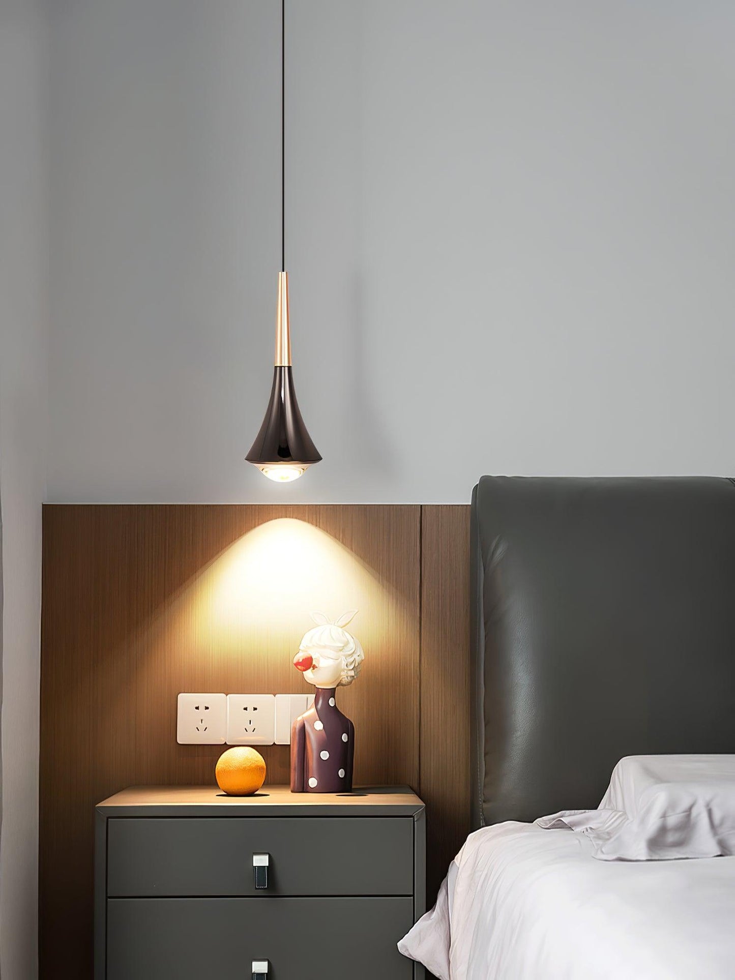 Sleek Waterfall Glass Pendant Light