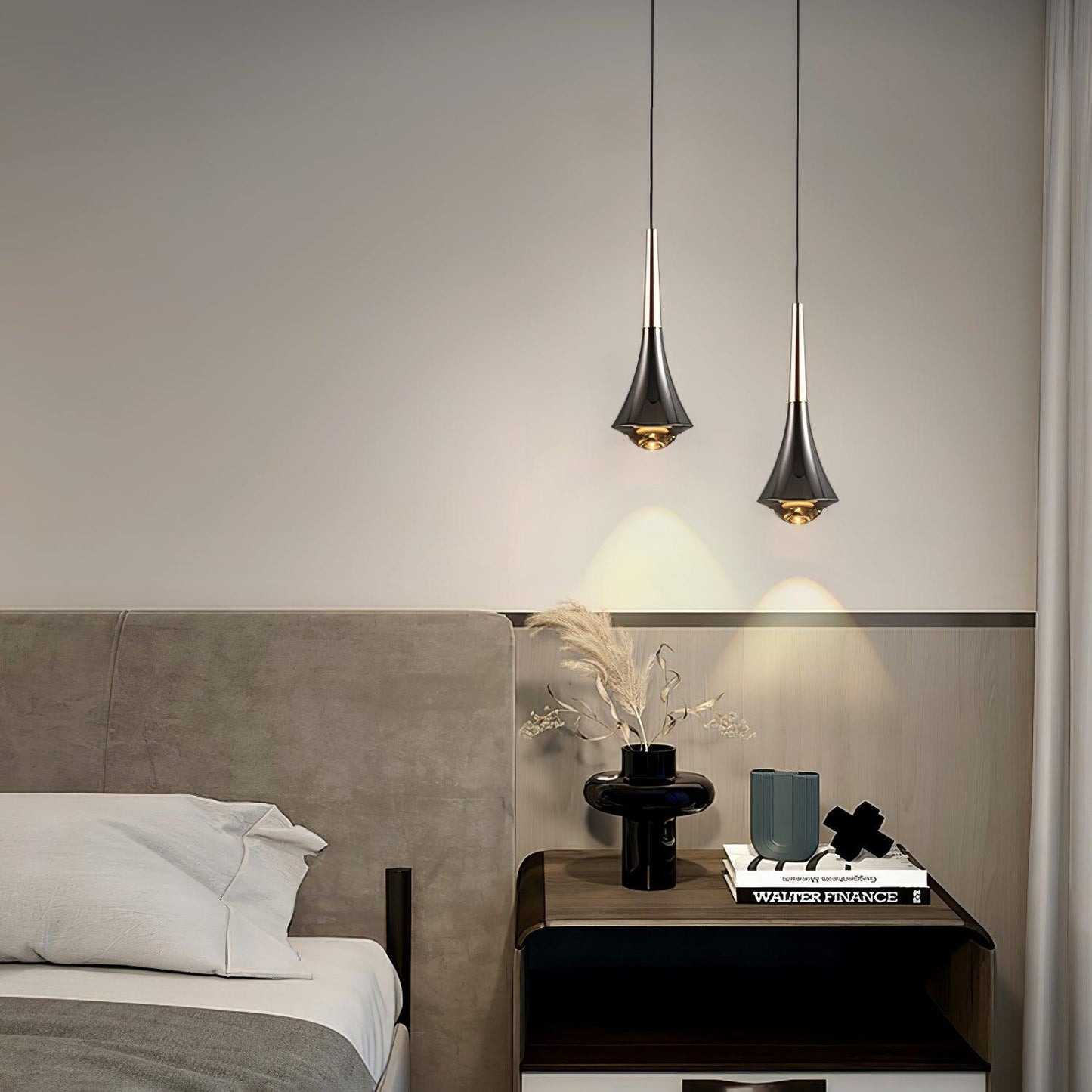 Sleek Waterfall Glass Pendant Light - Cofik