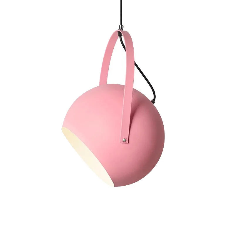 Blue Adjustable Metal Pendant Lighting Fixture