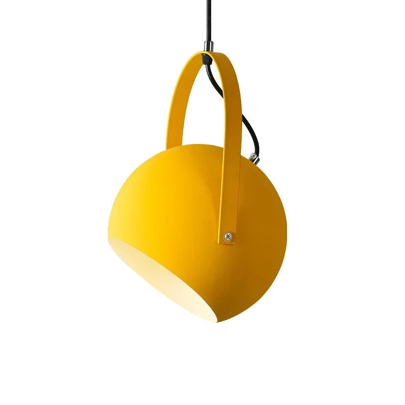 Blue Adjustable Metal Pendant Lighting Fixture
