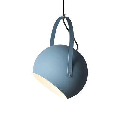 Blue Adjustable Metal Pendant Lighting Fixture