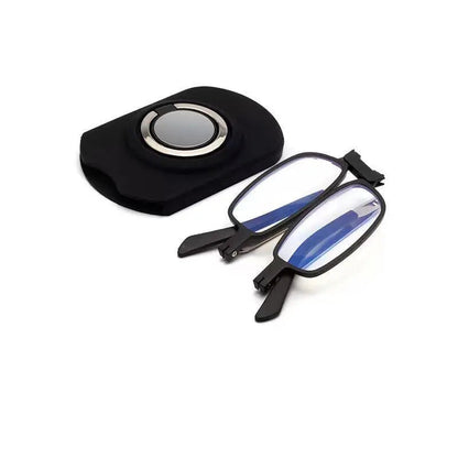 Stylish Rimless Reading Glasses with Blue Blocker Titanium Frame