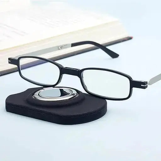 Stylish Rimless Reading Glasses with Blue Blocker Titanium Frame