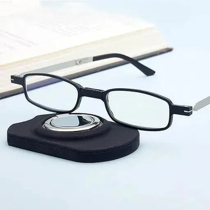 Stylish Rimless Reading Glasses with Blue Blocker Titanium Frame