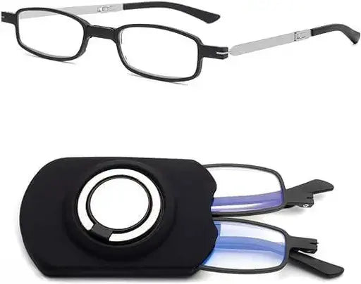 Stylish Rimless Reading Glasses with Blue Blocker Titanium Frame