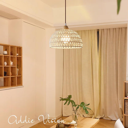 Natural Woven Hanging Pendant Light Fixture