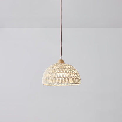 Natural Woven Hanging Pendant Light Fixture - Cofik
