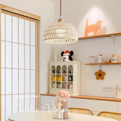 Natural Woven Hanging Pendant Light Fixture