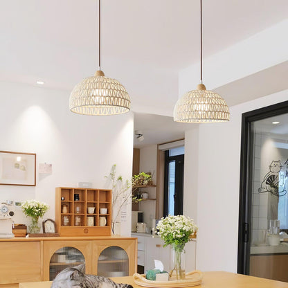 Natural Woven Hanging Pendant Light Fixture