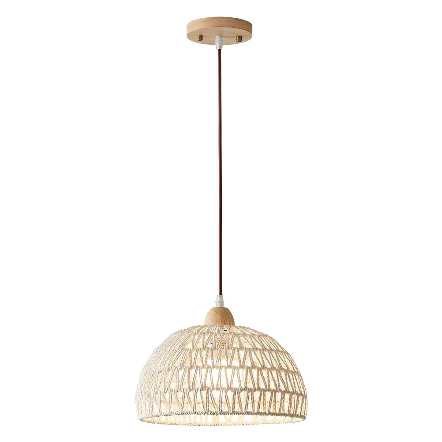 Natural Woven Hanging Pendant Light Fixture