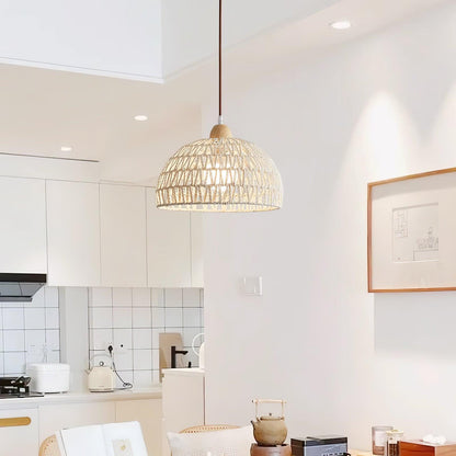 Natural Woven Hanging Pendant Light Fixture