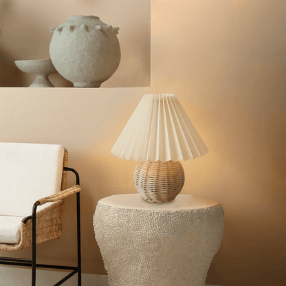 Natural Woven Shade Table Lamp