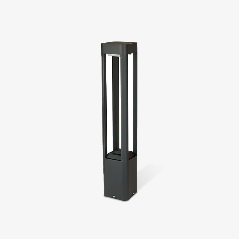 Outdoor Tall Column Rectangular Garden Lamp