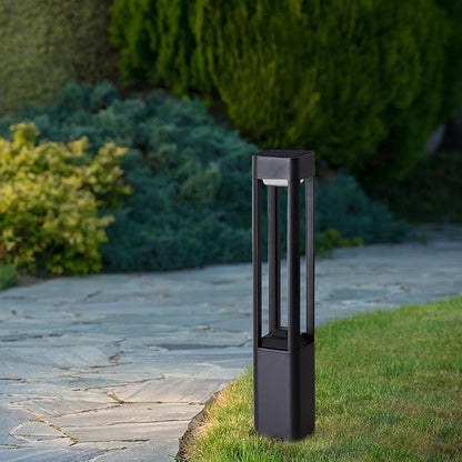 Outdoor Tall Column Rectangular Garden Lamp