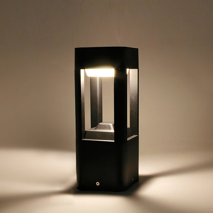 Outdoor Tall Column Rectangular Garden Lamp