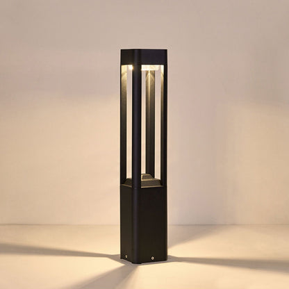 Outdoor Tall Column Rectangular Garden Lamp