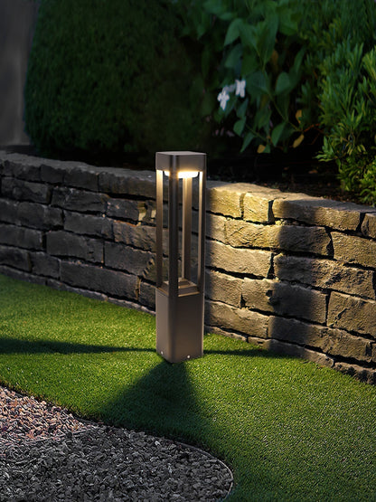 Outdoor Tall Column Rectangular Garden Lamp