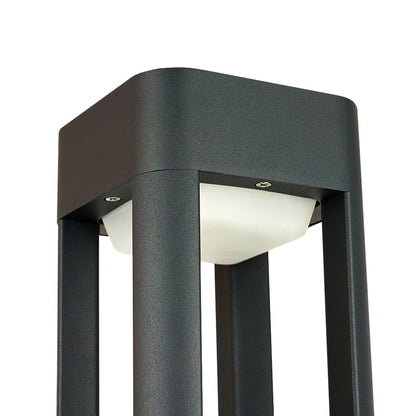 Outdoor Tall Column Rectangular Garden Lamp