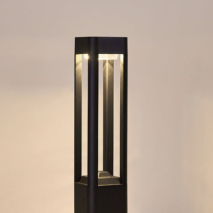 Outdoor Tall Column Rectangular Garden Lamp