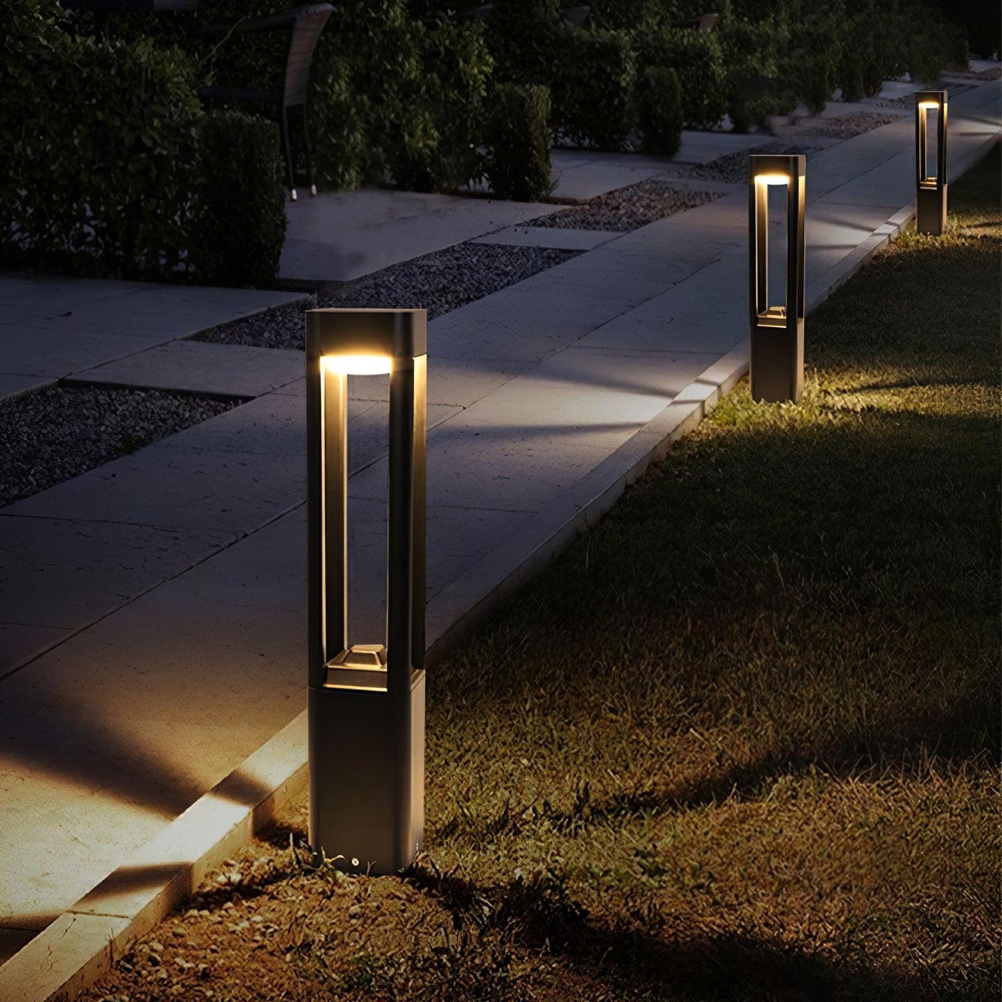 Outdoor Tall Column Rectangular Garden Lamp - Cofik