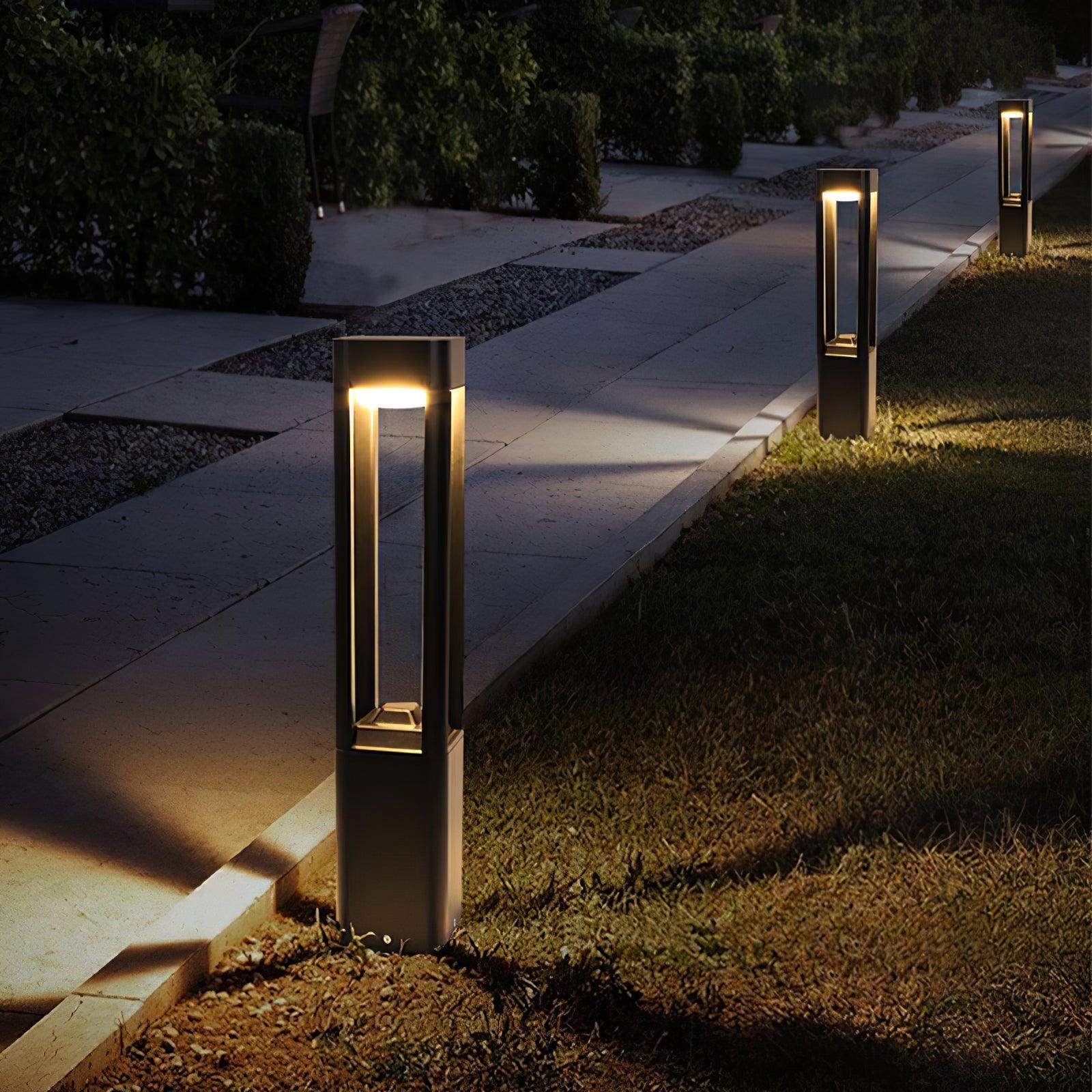 Outdoor Tall Column Rectangular Garden Lamp - Cofik