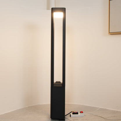 Outdoor Tall Column Rectangular Garden Lamp