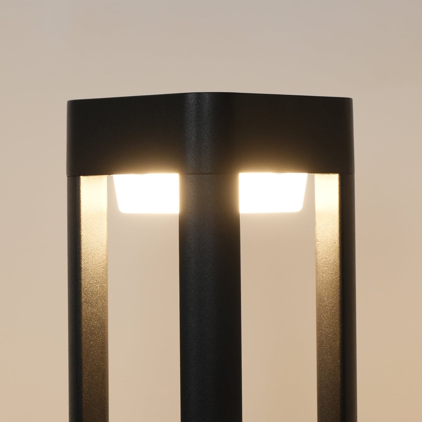 Outdoor Tall Column Rectangular Garden Lamp