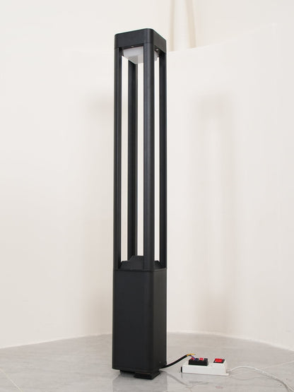 Outdoor Tall Column Rectangular Garden Lamp