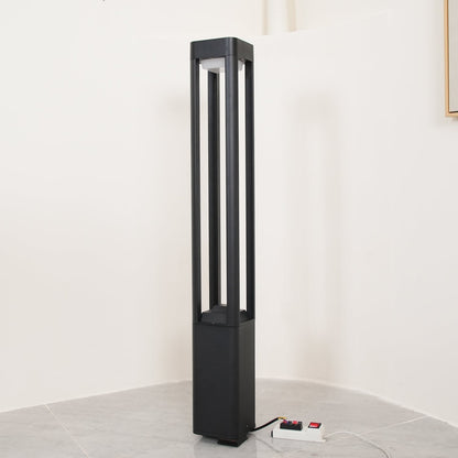 Outdoor Tall Column Rectangular Garden Lamp