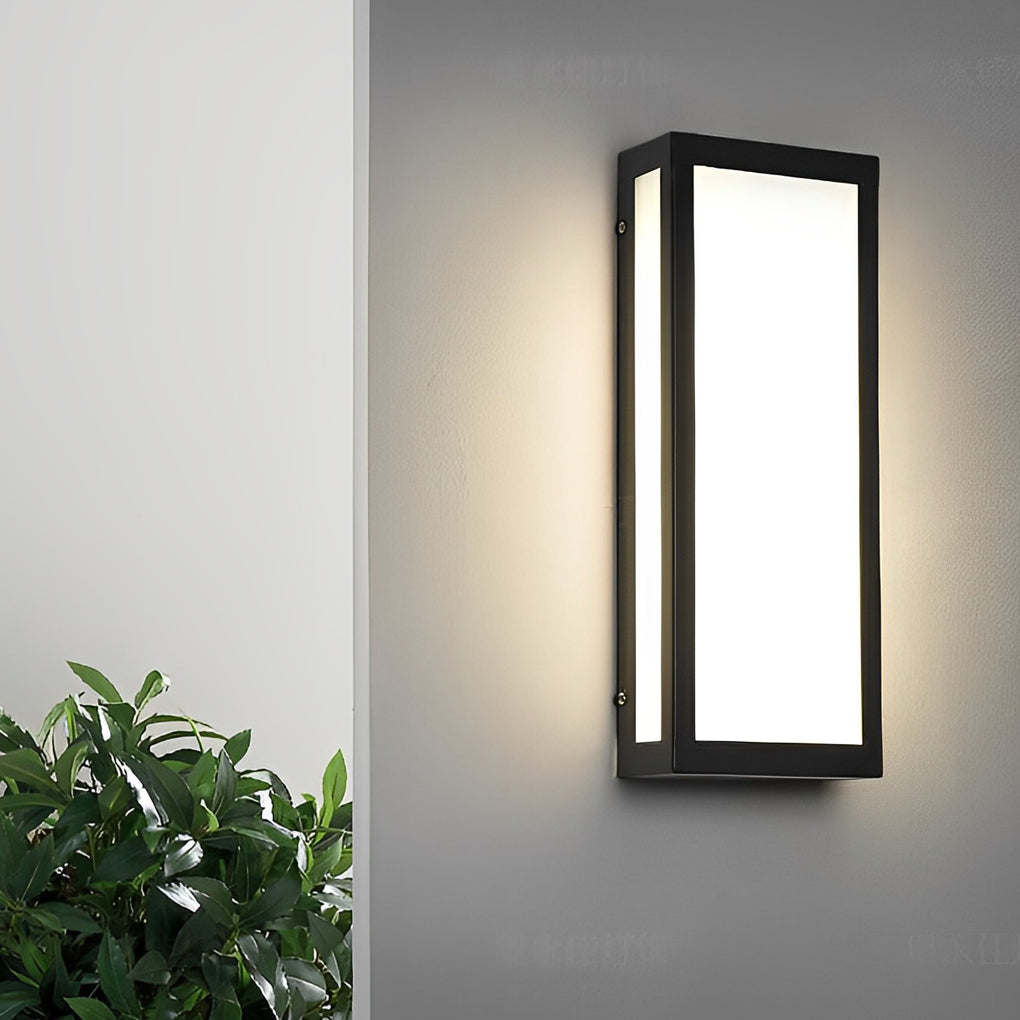 Outdoor Black LED Wall Light Waterproof Exterior Lamp