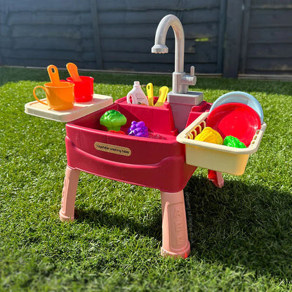 Fun Kids Play Kitchen with Water Play Faucet