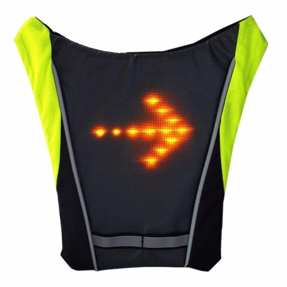 Visible Night Cycling LED Safety Vest Waterproof Jacket