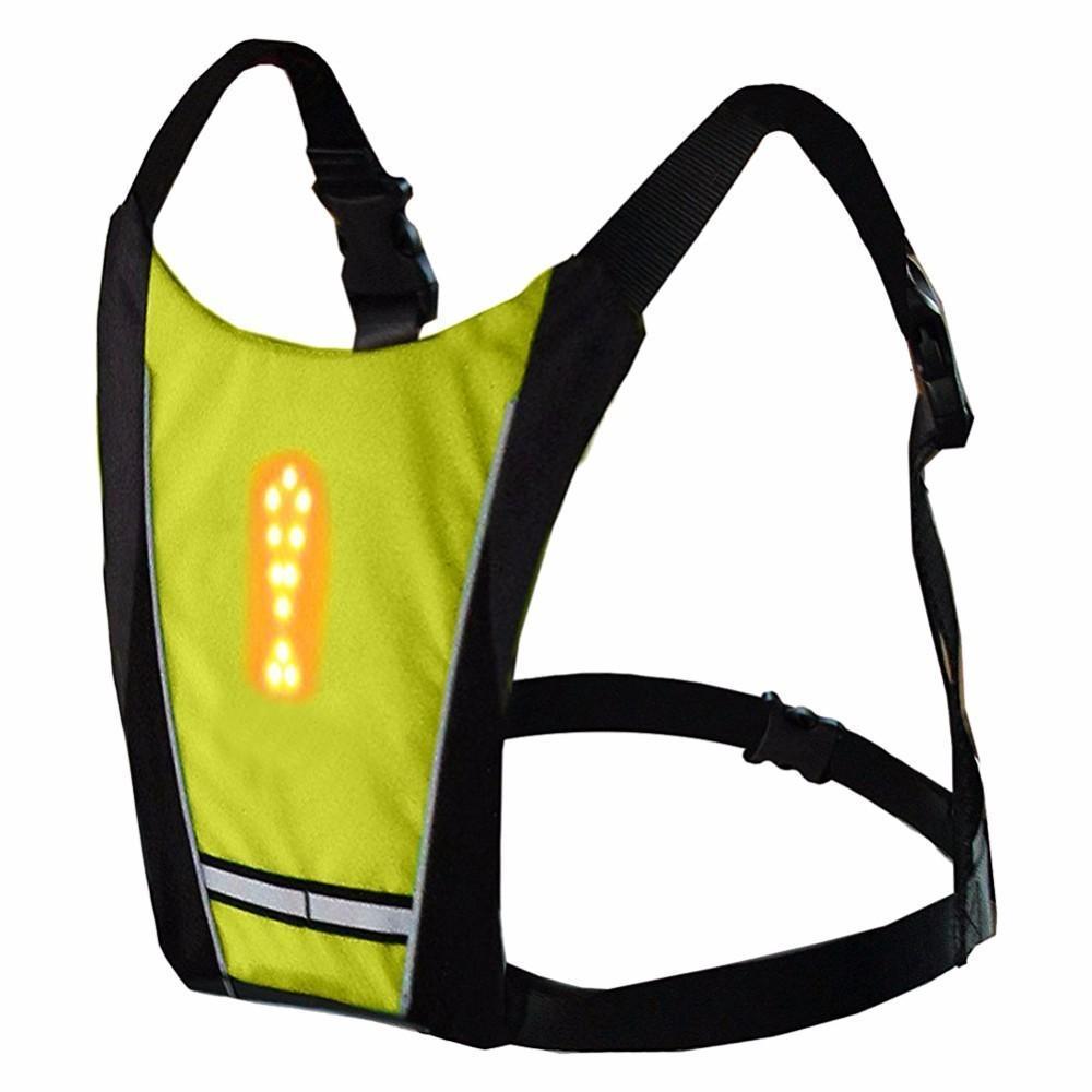 Visible Night Cycling LED Safety Vest Waterproof Jacket