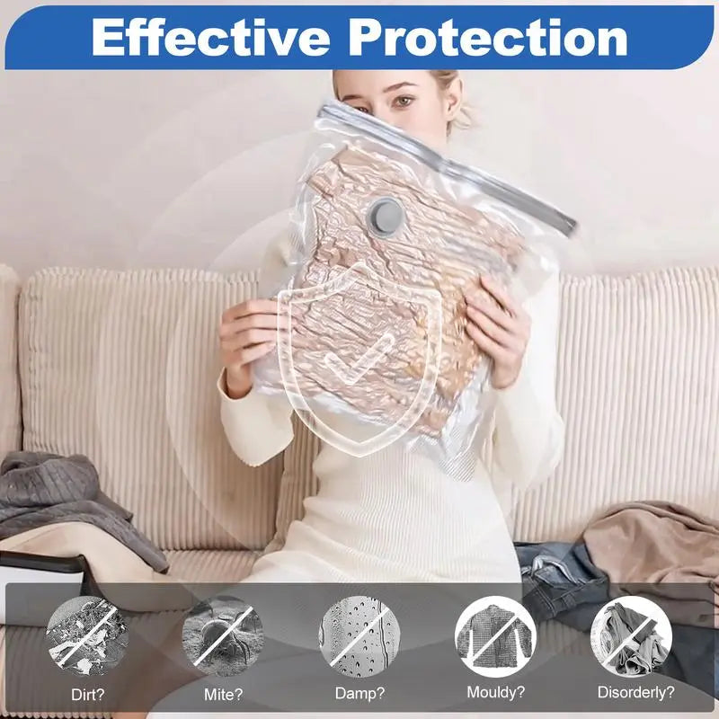 Portable Space Saver Bags with USB Air Pump (9 Pack)