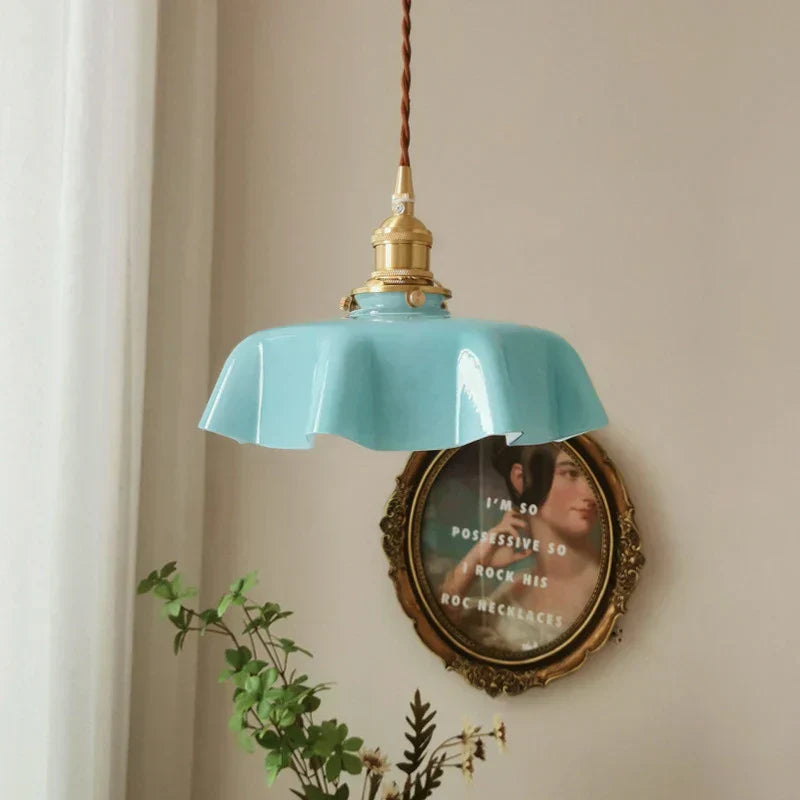 Vintage Gold Hanging Light Fixture