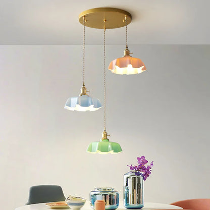 Vintage Gold Hanging Light Fixture