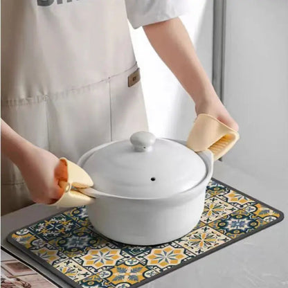 Fast-Drying Kitchen Counter Mat
