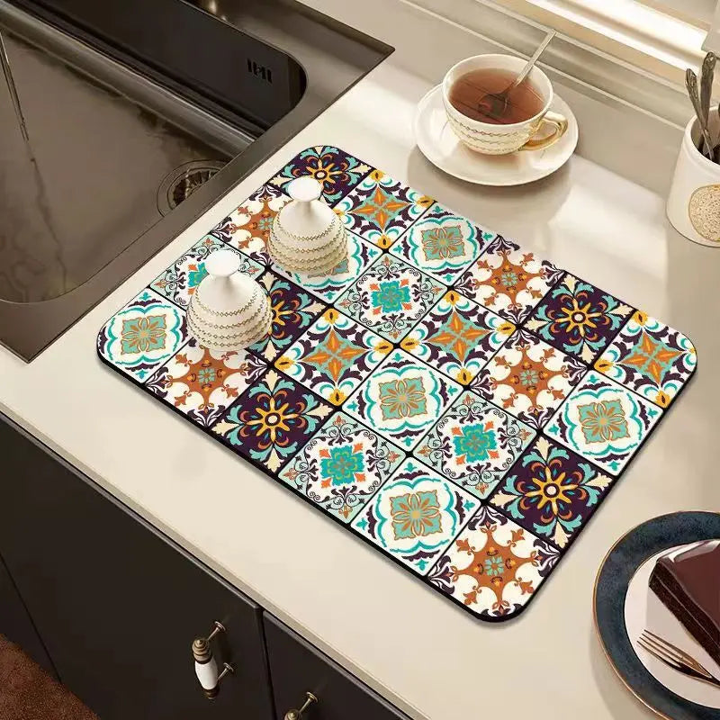 Fast-Drying Kitchen Counter Mat