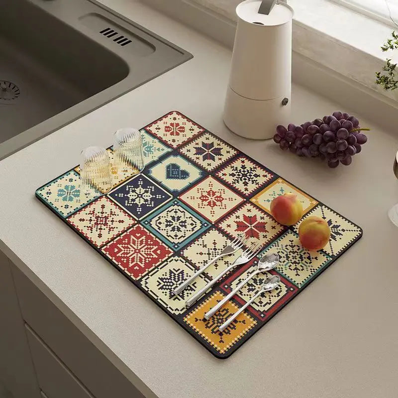 Fast-Drying Kitchen Counter Mat