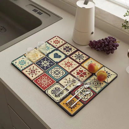 Fast-Drying Kitchen Counter Mat