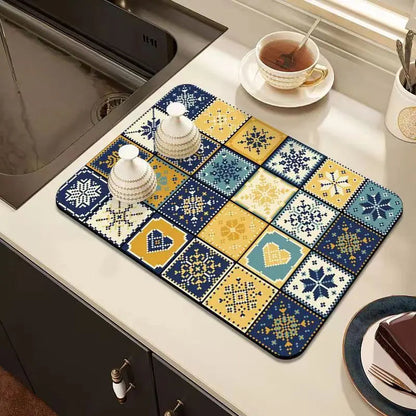 Fast-Drying Kitchen Counter Mat